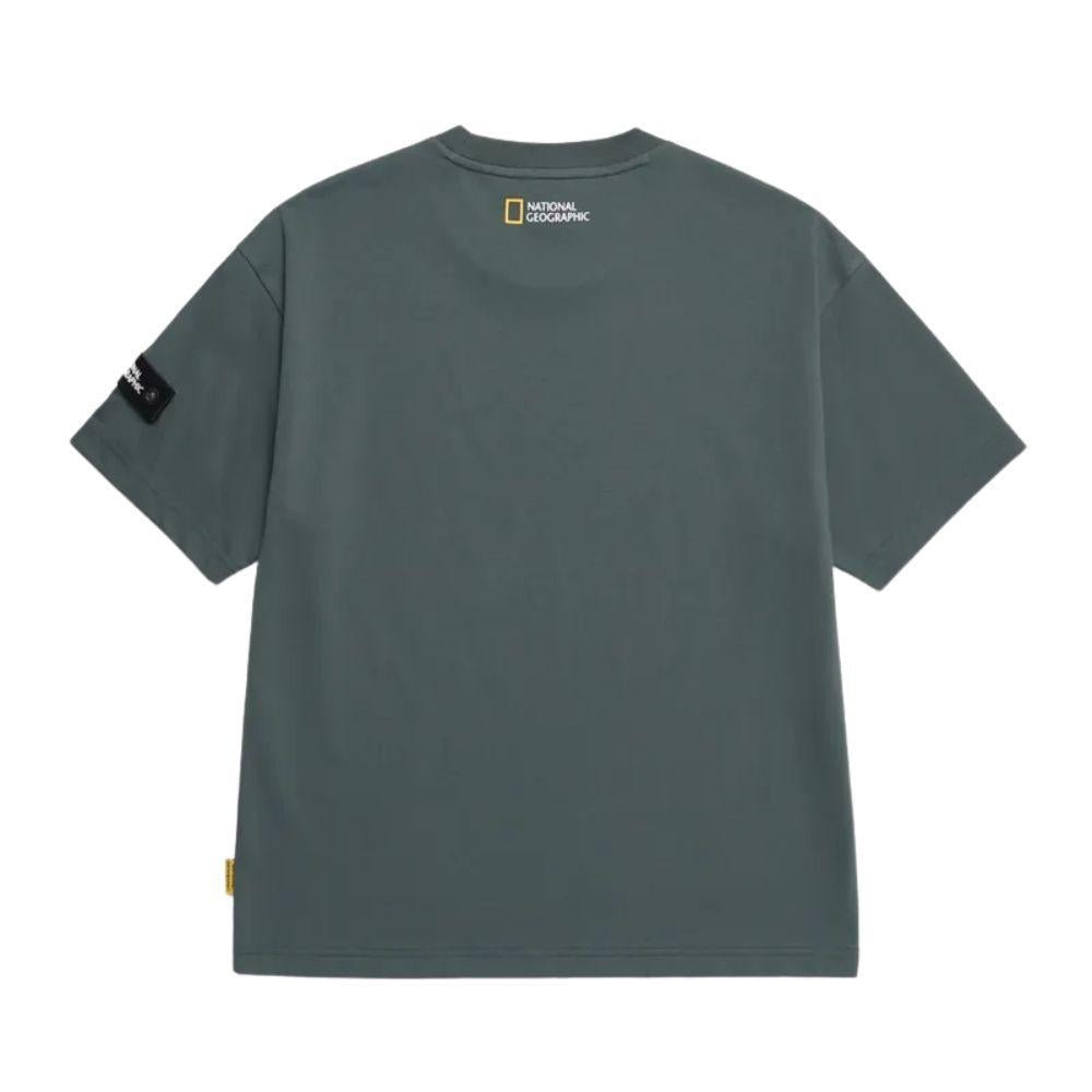 NATIONAL GEOGRAPHIC PATCH SEMI OVERSIZED TEE เสื้อยืดทีเชิ๊ตสำหรับผู้ชายและผู้หญิง - Rev Online